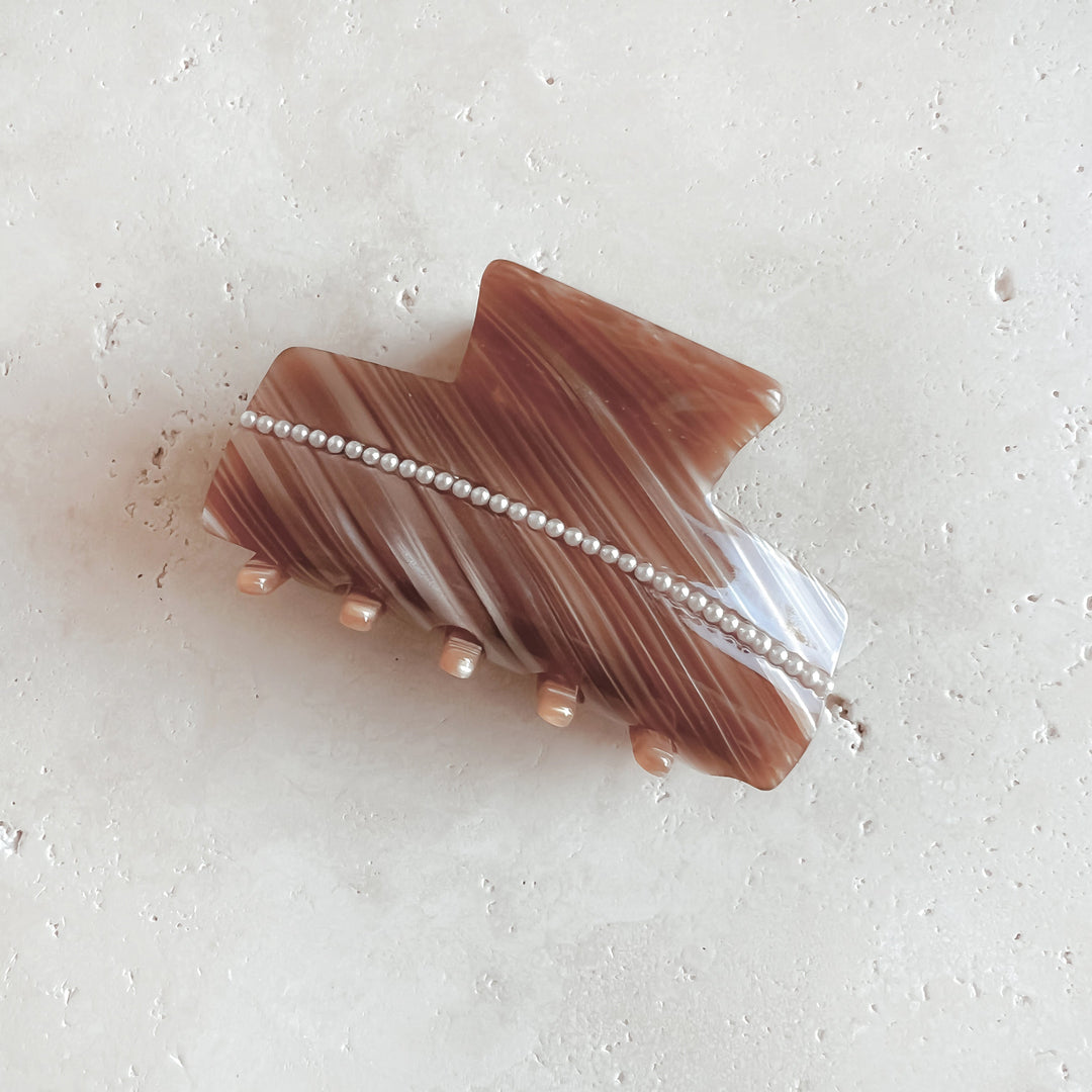 Ariana Hair Clip Brown - hair clips