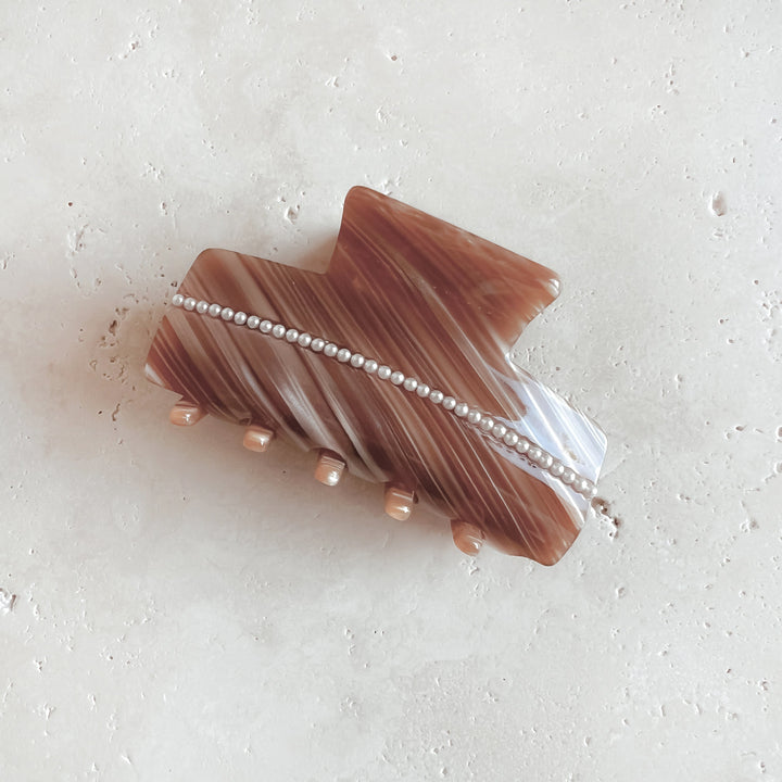 Ariana Hair Clip Brown - hair clips