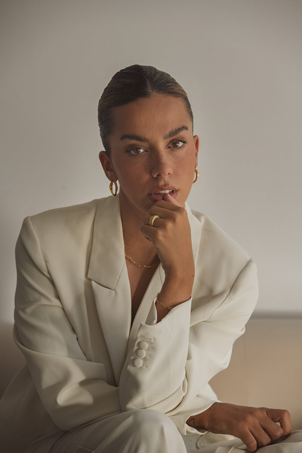 Athena hoop earrings