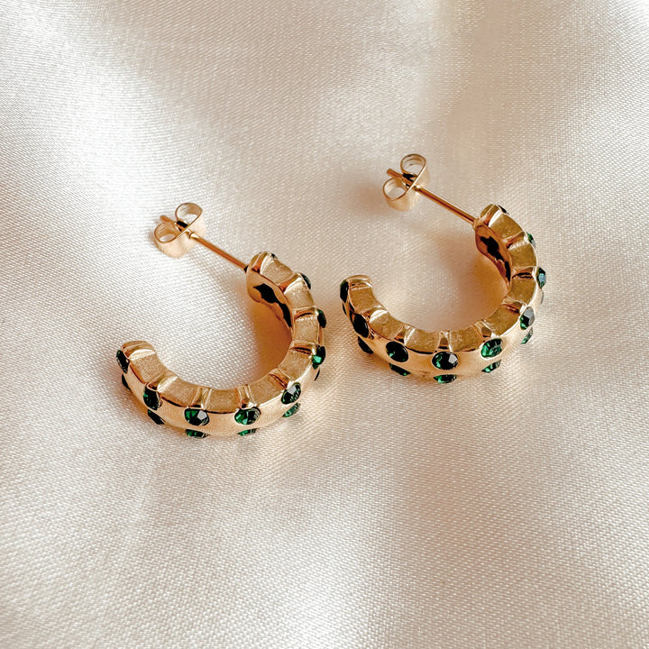 Beverley Earrings - Emerald - Earrings