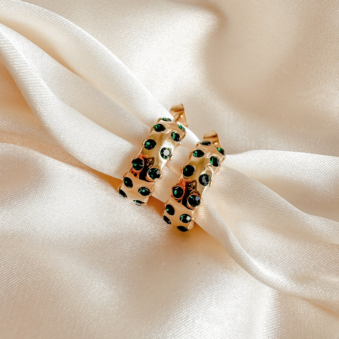 Beverley Earrings - Emerald - Earrings