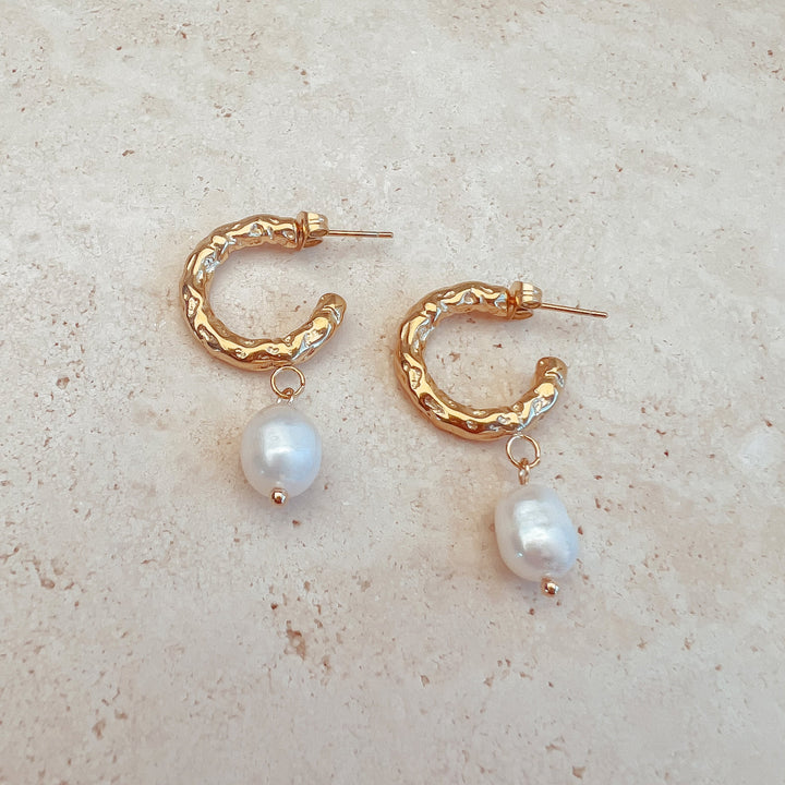 Classic Pearl Pendant Earrings - Earrings