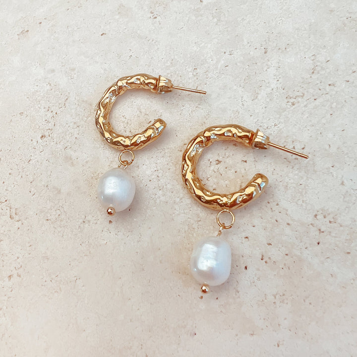 Classic Pearl Pendant Earrings - Earrings