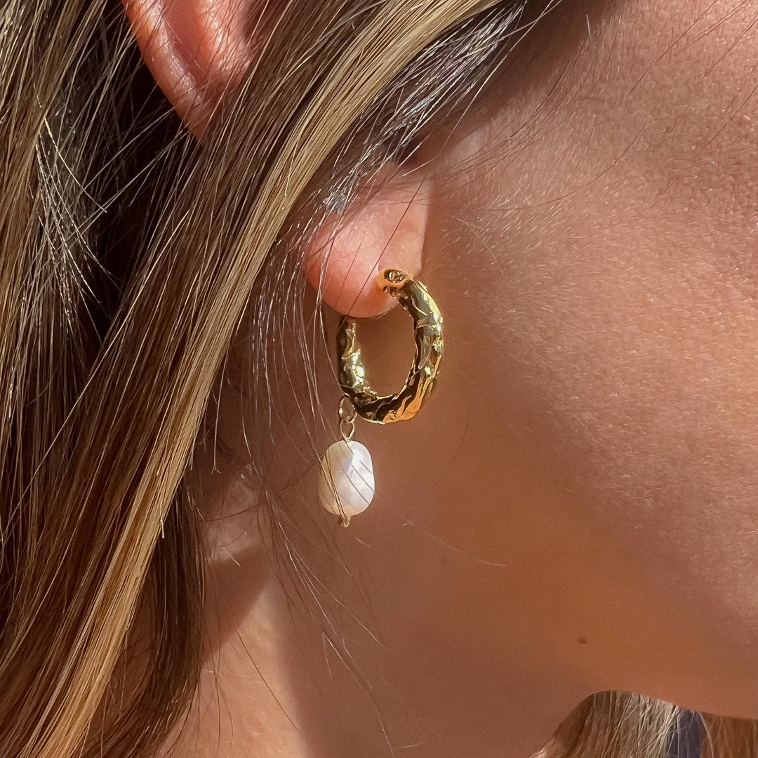 Classic Pearl Pendant Earrings - Earrings