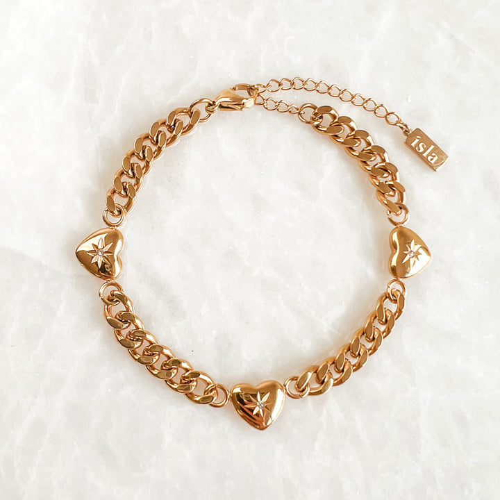 Crystal Hearts Bracelet