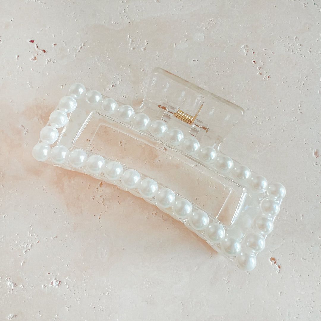 Elisa Pearls Hair Clip - hair clips