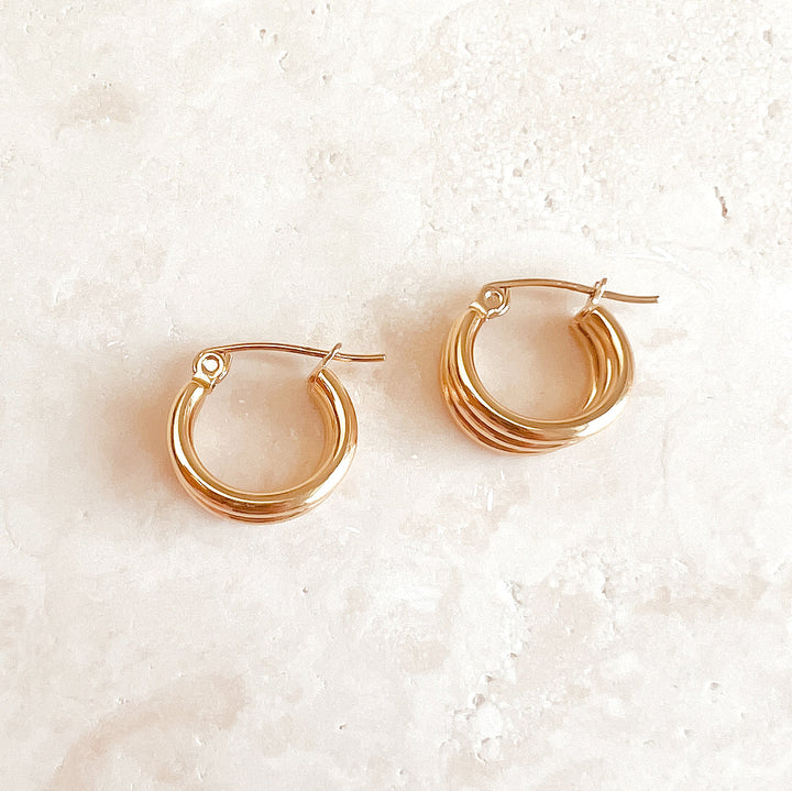 Elsa Hoop Earrings - Gold