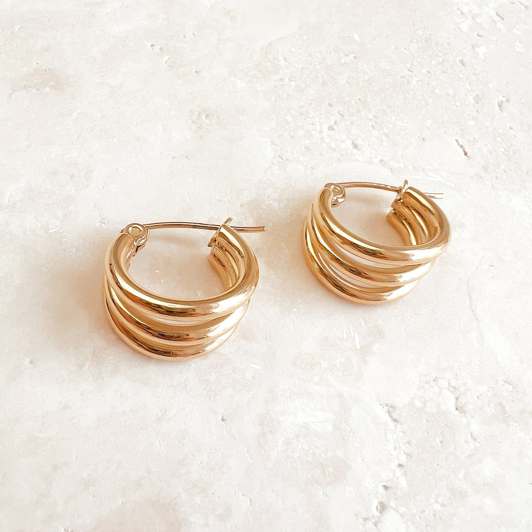 Elsa Hoop Earrings - Gold