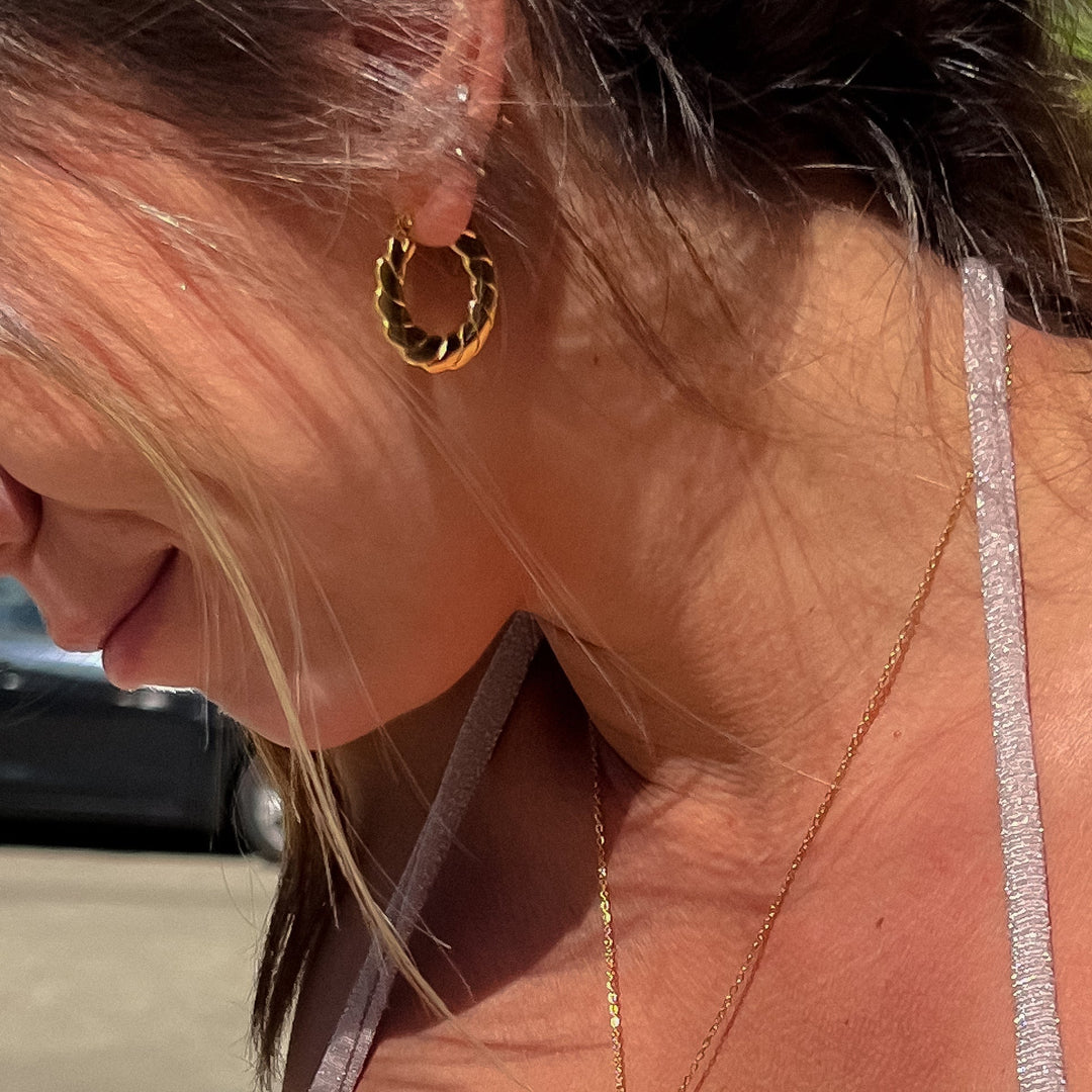 Hailey Hoop Earrings - Earrings