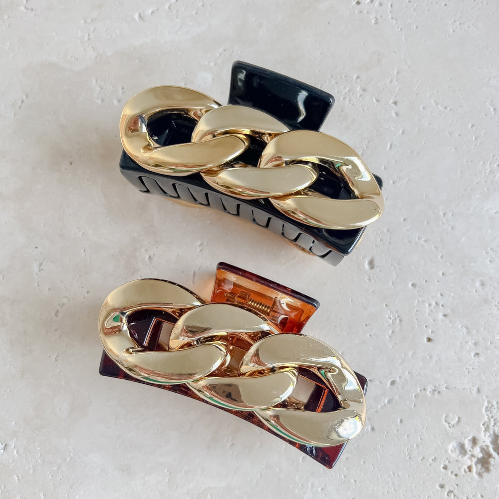 Kourtney Hair Clip Brown - hair clips